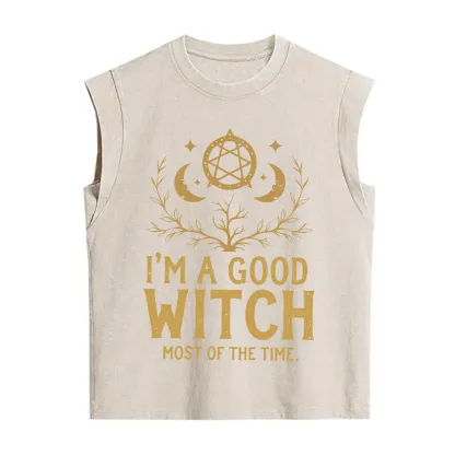 Purplehecate I'm A Good Witch Most Of The Time Vintage Washed Tank