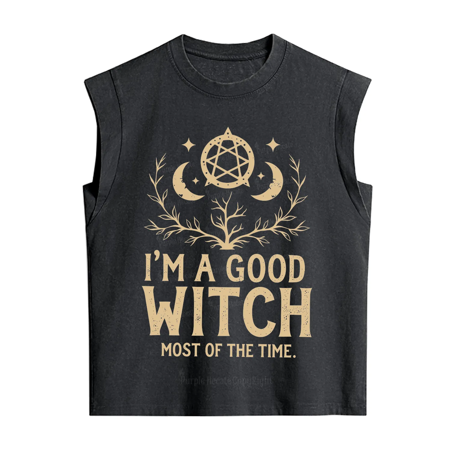 Purplehecate I'm A Good Witch Most Of The Time Vintage Washed Tank