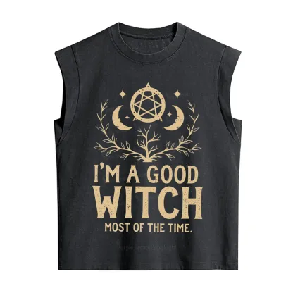 Purplehecate I'm A Good Witch Most Of The Time Vintage Washed Tank