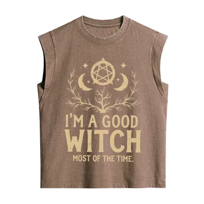 Purplehecate I'm A Good Witch Most Of The Time Vintage Washed Tank