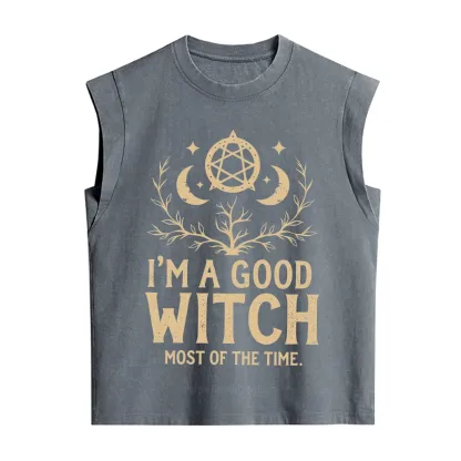Purplehecate I'm A Good Witch Most Of The Time Vintage Washed Tank