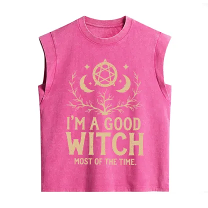 Purplehecate I'm A Good Witch Most Of The Time Vintage Washed Tank