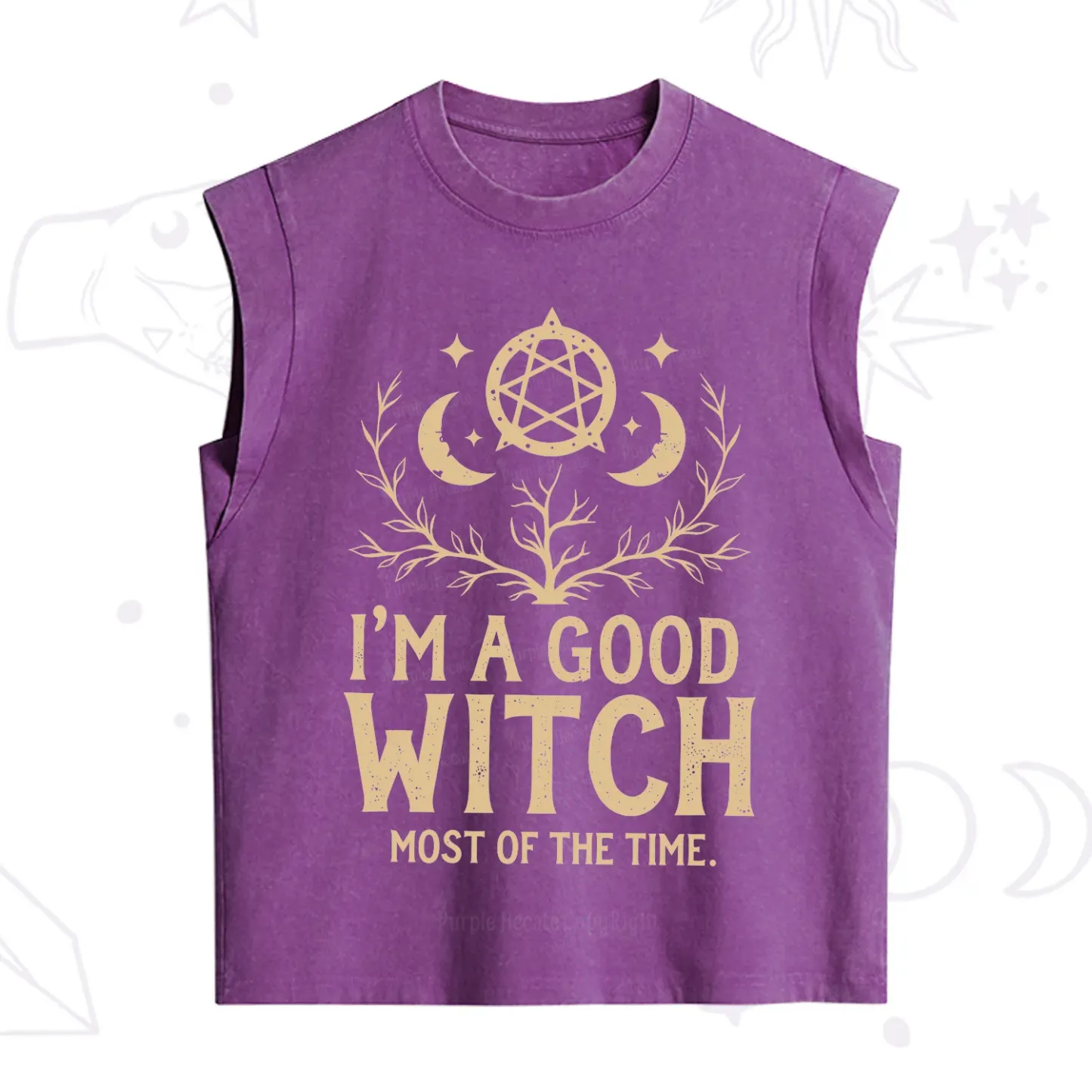 Purplehecate I'm A Good Witch Most Of The Time Vintage Washed Tank