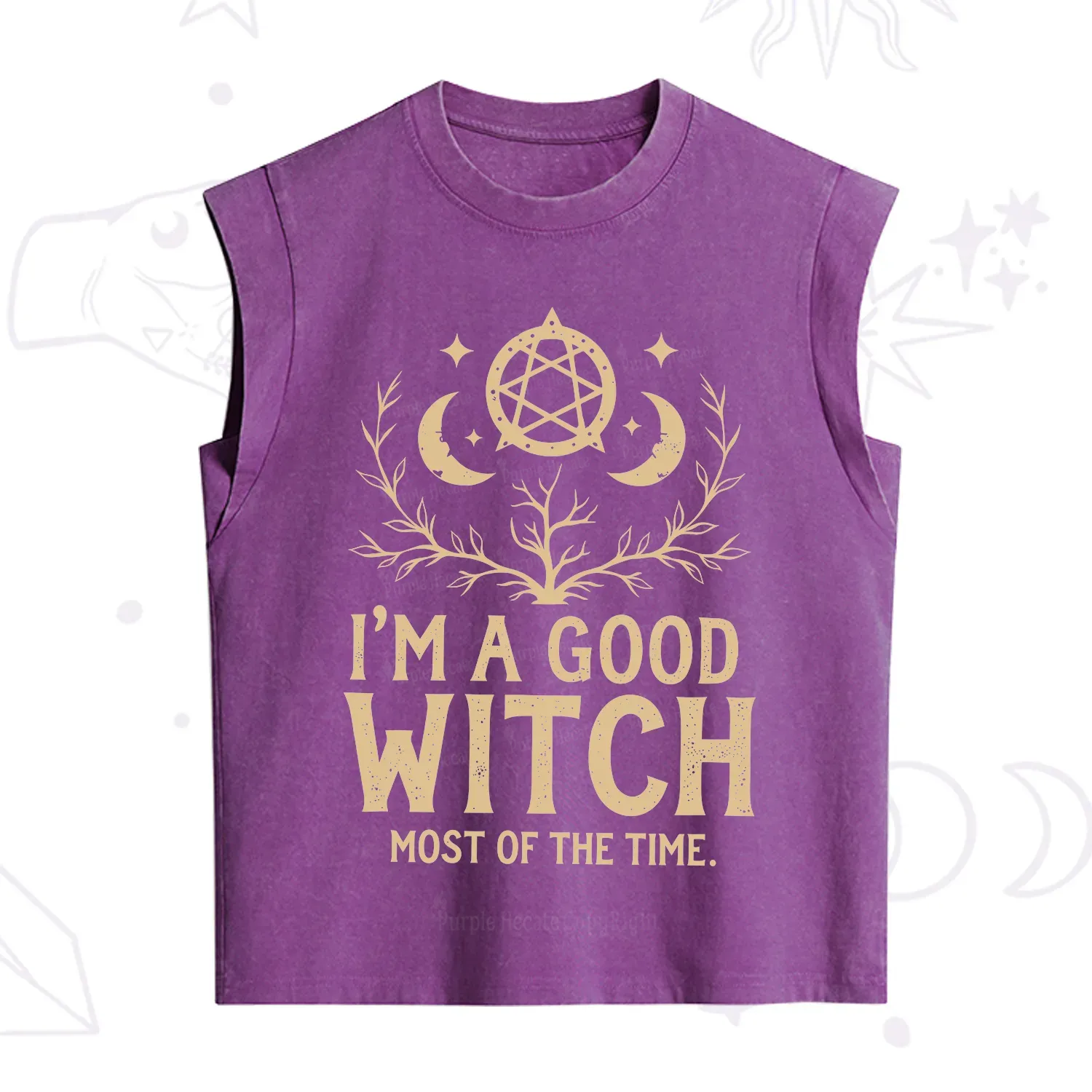Purplehecate I'm A Good Witch Most Of The Time Vintage Washed Tank