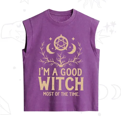 Purplehecate I'm A Good Witch Most Of The Time Vintage Washed Tank