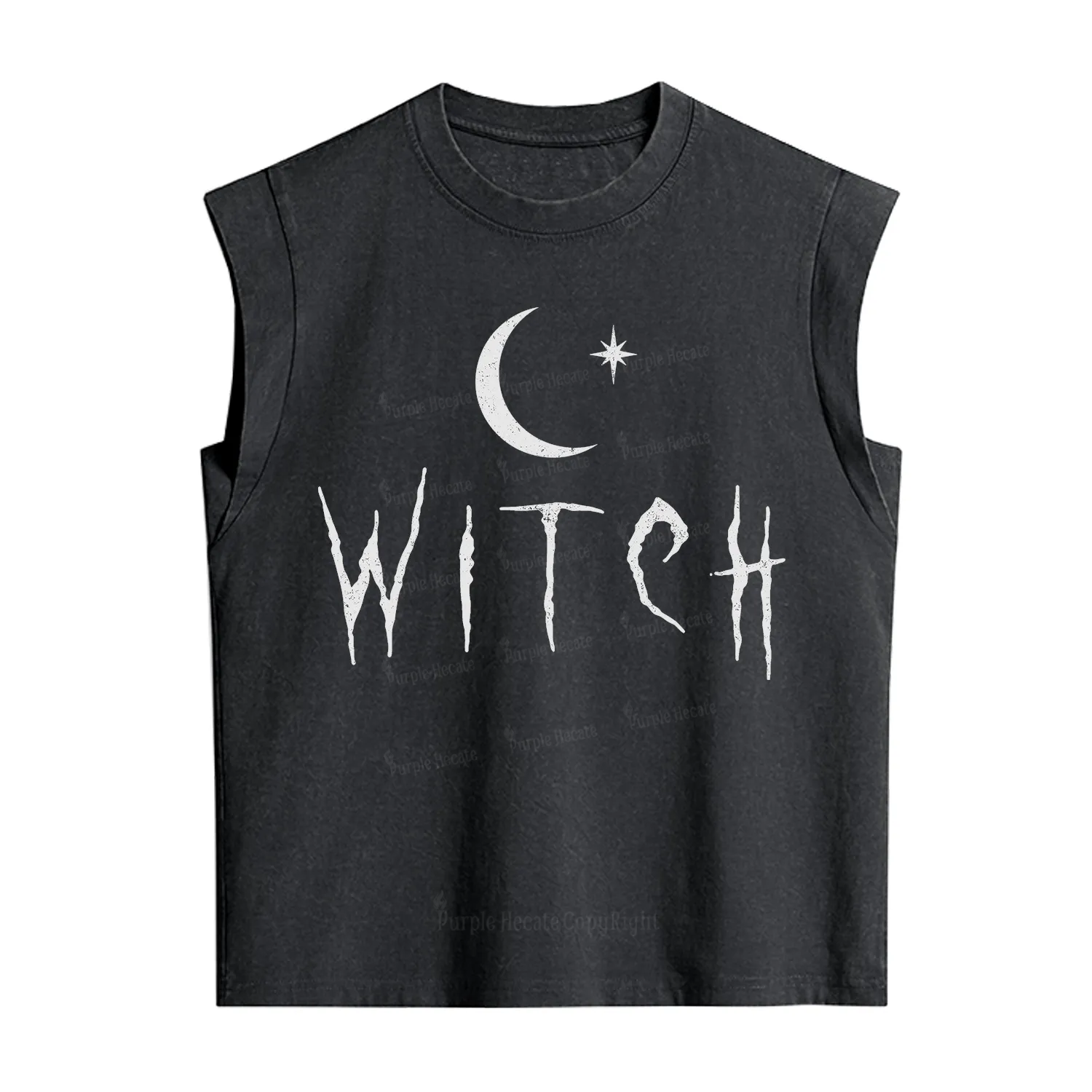 Purplehecate Witchy Moon Vintage Washed Tank