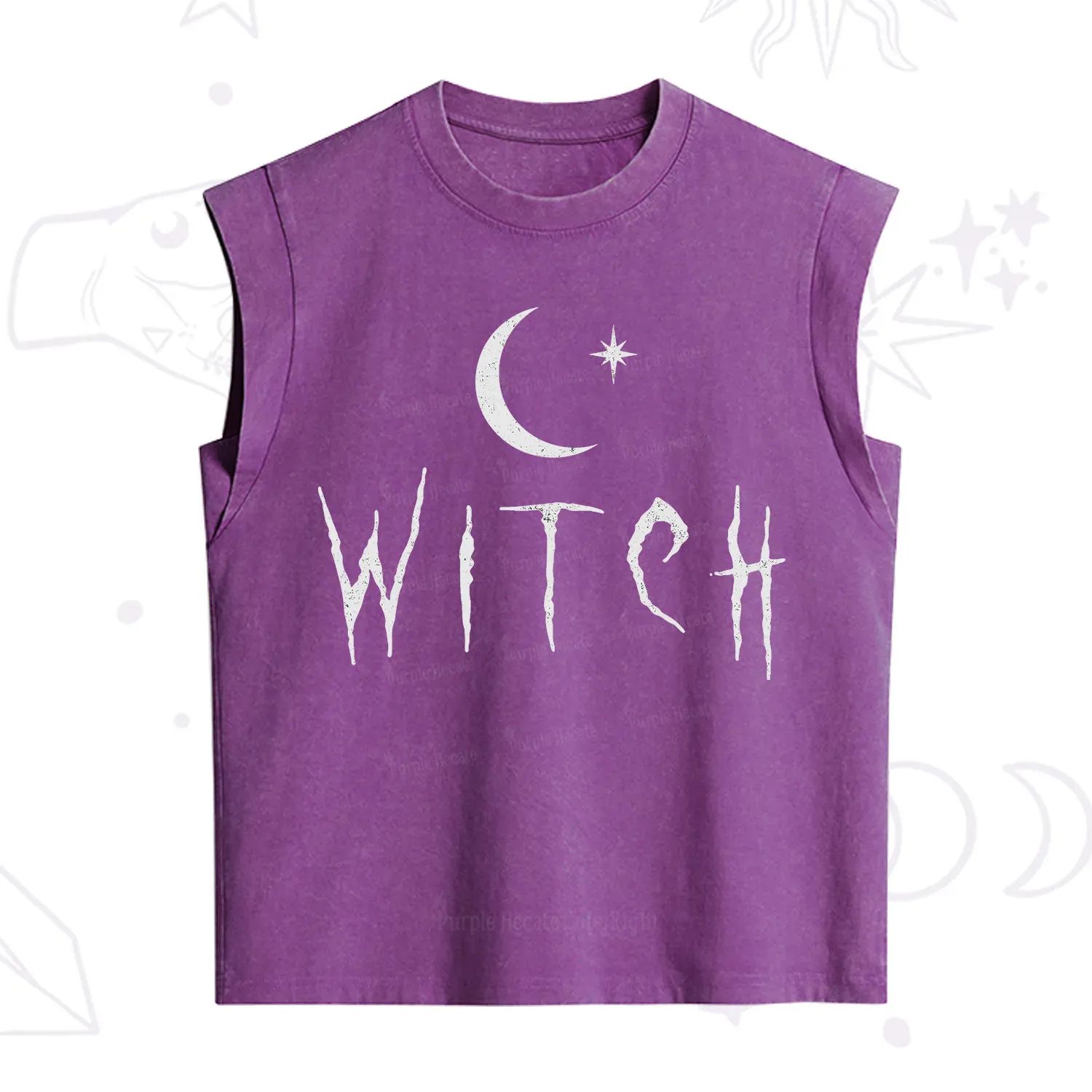 Purplehecate Witchy Moon Vintage Washed Tank