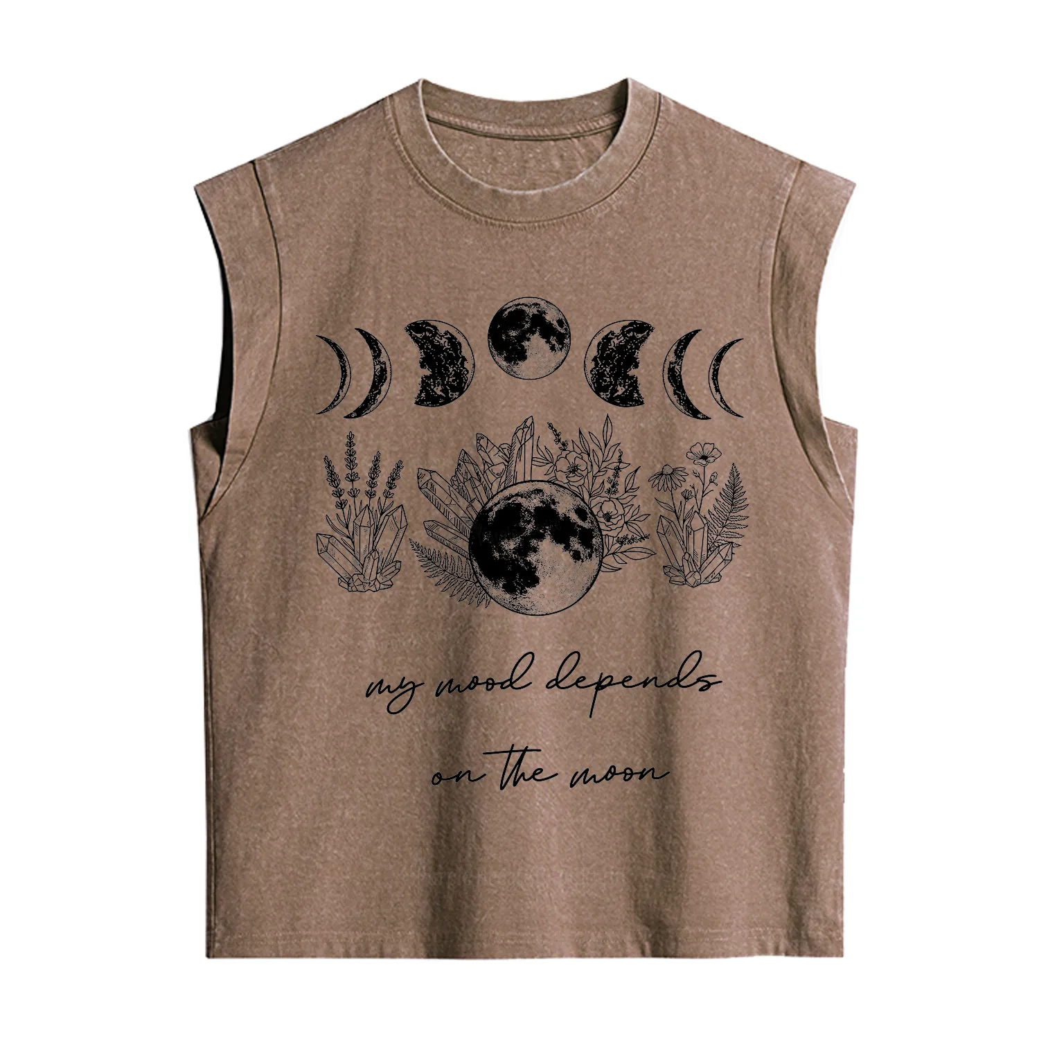 Purplehecate My Mood Depends On The Moon Vintage Washed Tank