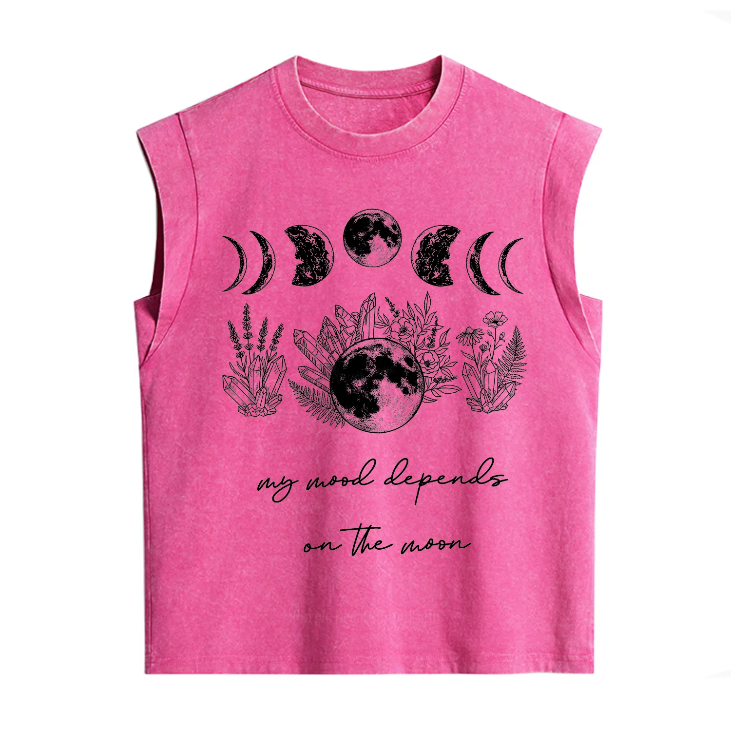 Purplehecate My Mood Depends On The Moon Vintage Washed Tank