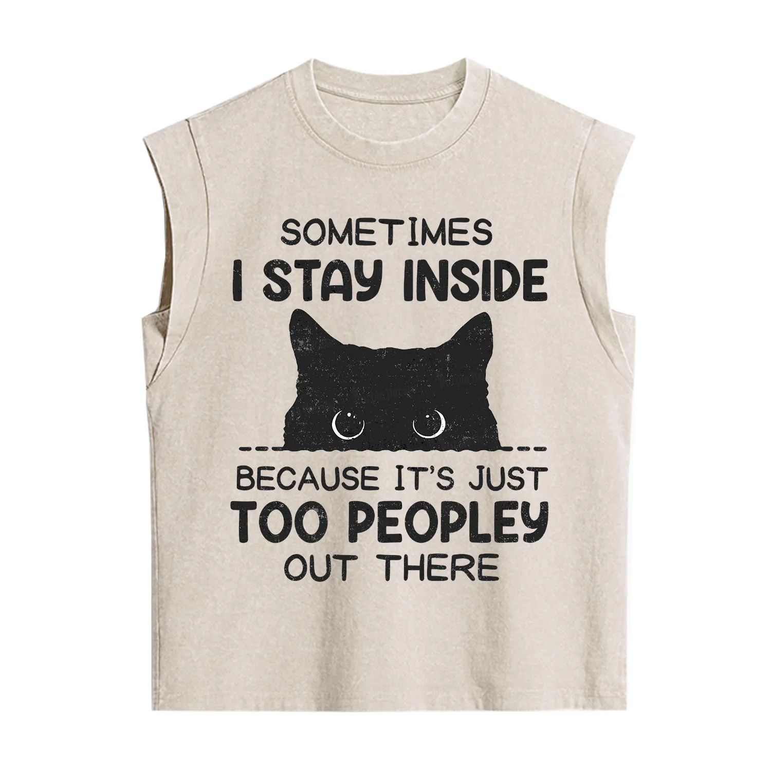 Purplehecate Sometimes I Stay Inside Because It's Too Peopley Vintage Washed Tank