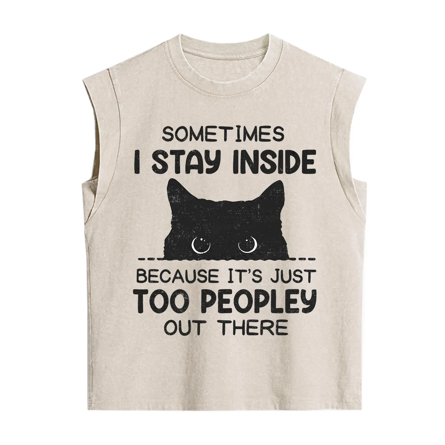 Purplehecate Sometimes I Stay Inside Because It's Too Peopley Vintage Washed Tank