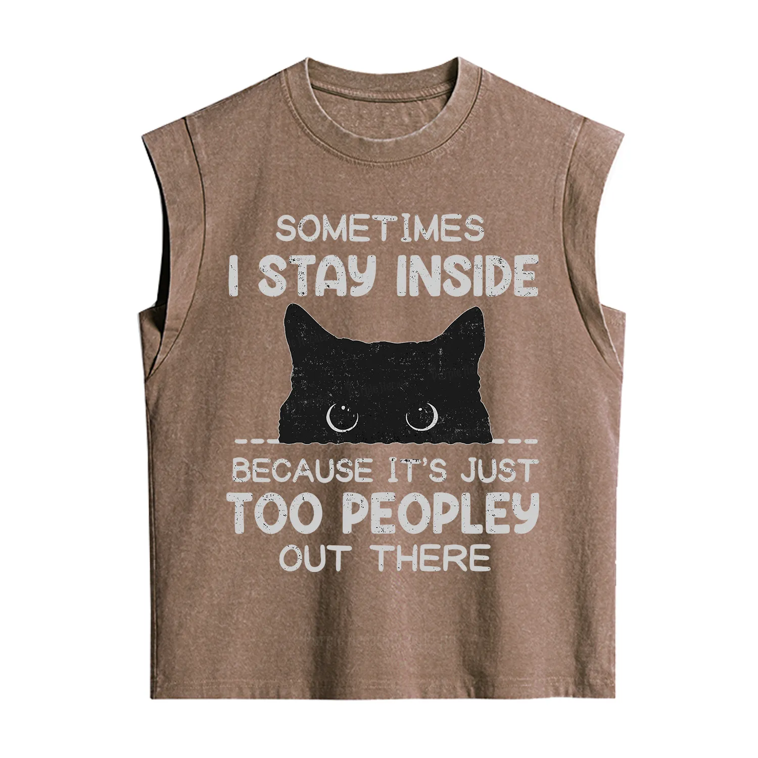 Purplehecate Sometimes I Stay Inside Because It's Too Peopley Vintage Washed Tank