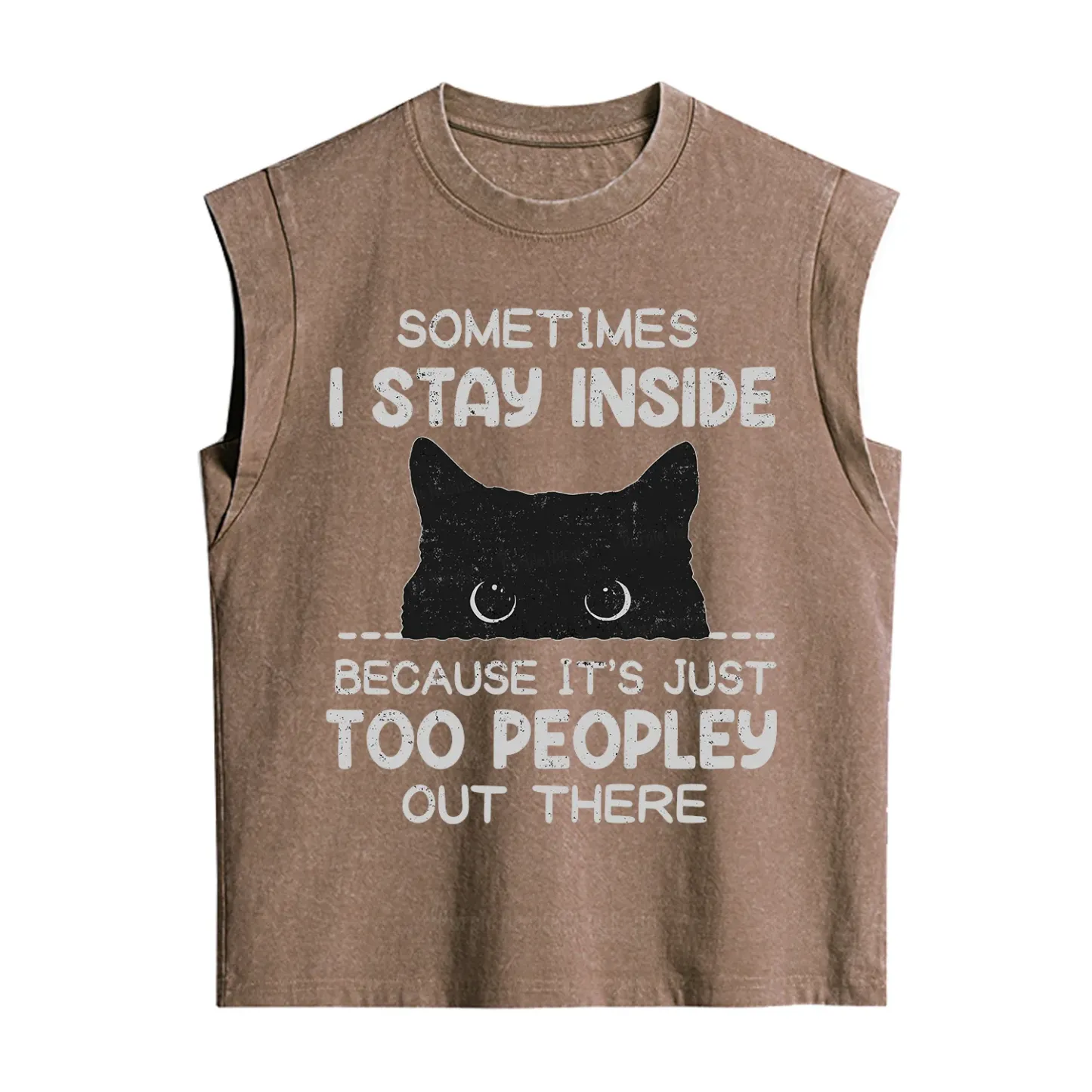 Purplehecate Sometimes I Stay Inside Because It's Too Peopley Vintage Washed Tank