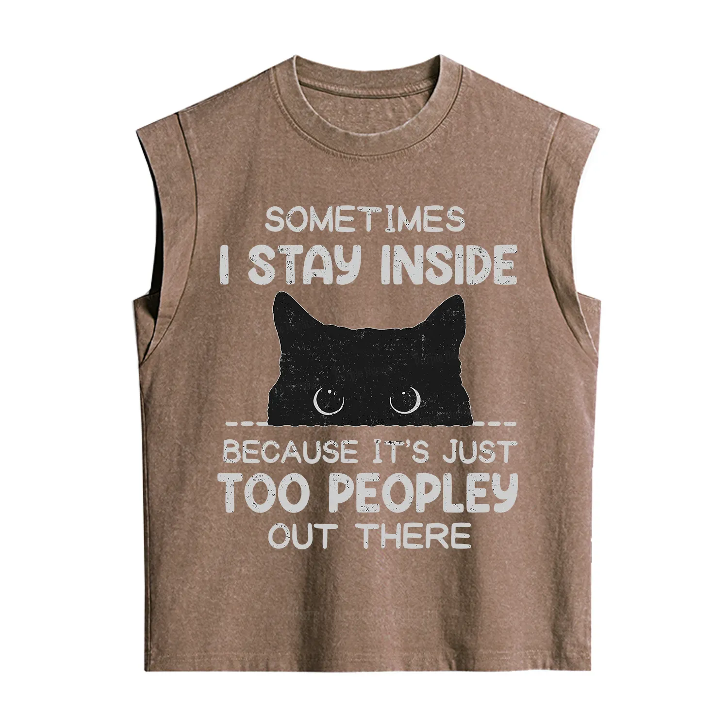 Purplehecate Sometimes I Stay Inside Because It's Too Peopley Vintage Washed Tank