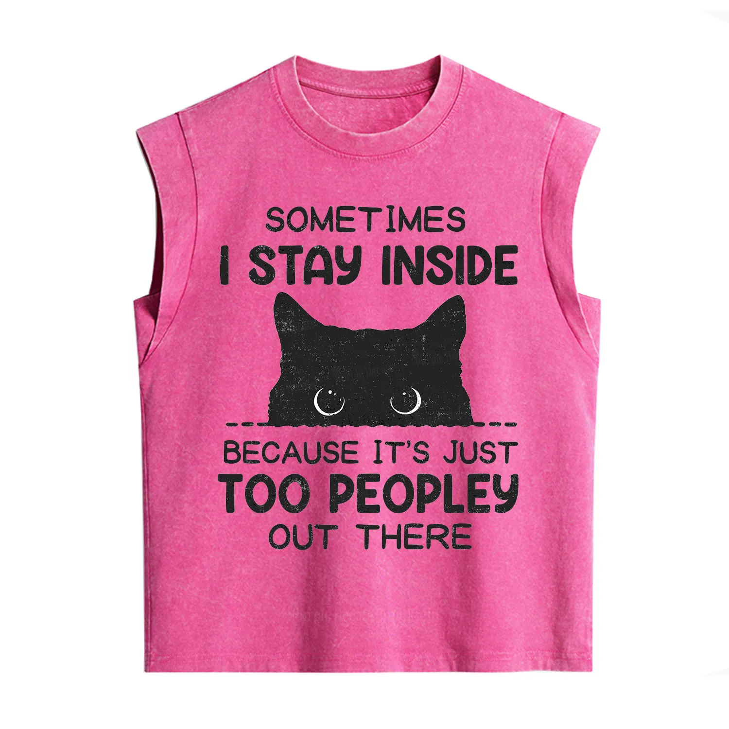 Purplehecate Sometimes I Stay Inside Because It's Too Peopley Vintage Washed Tank