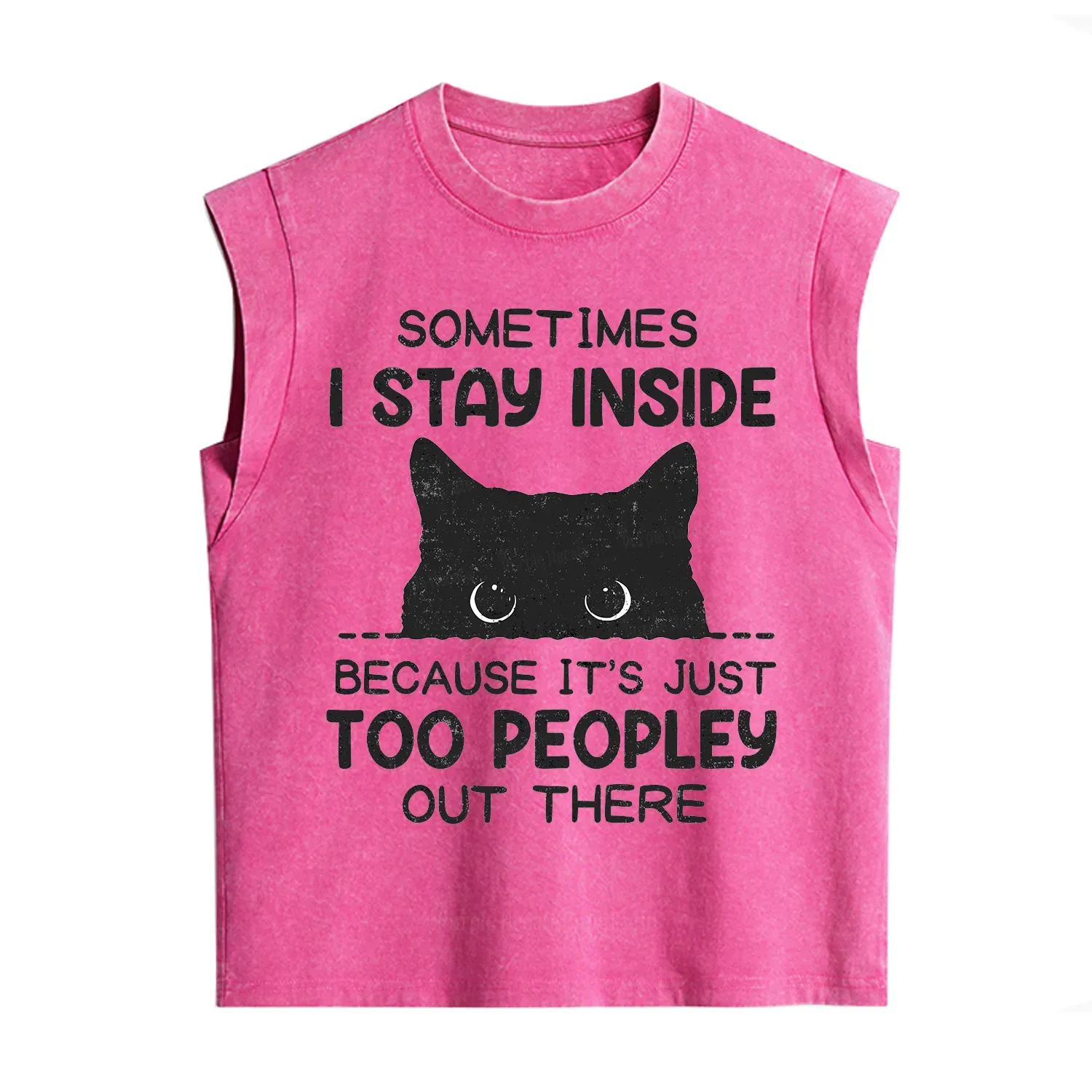 Purplehecate Sometimes I Stay Inside Because It's Too Peopley Vintage Washed Tank