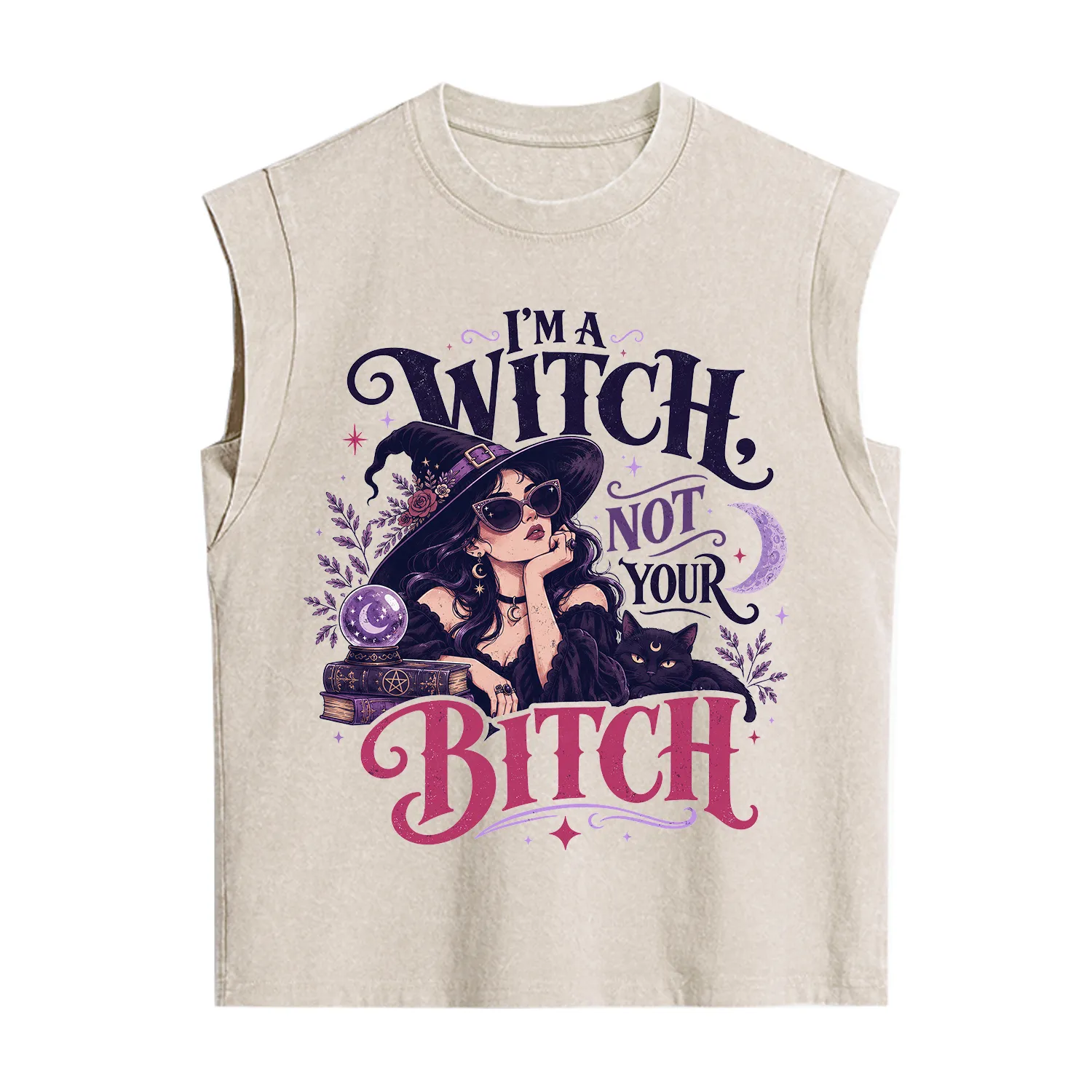 Purplehecate I'm a Witch Not Your Bitch Vintage Washed Tank