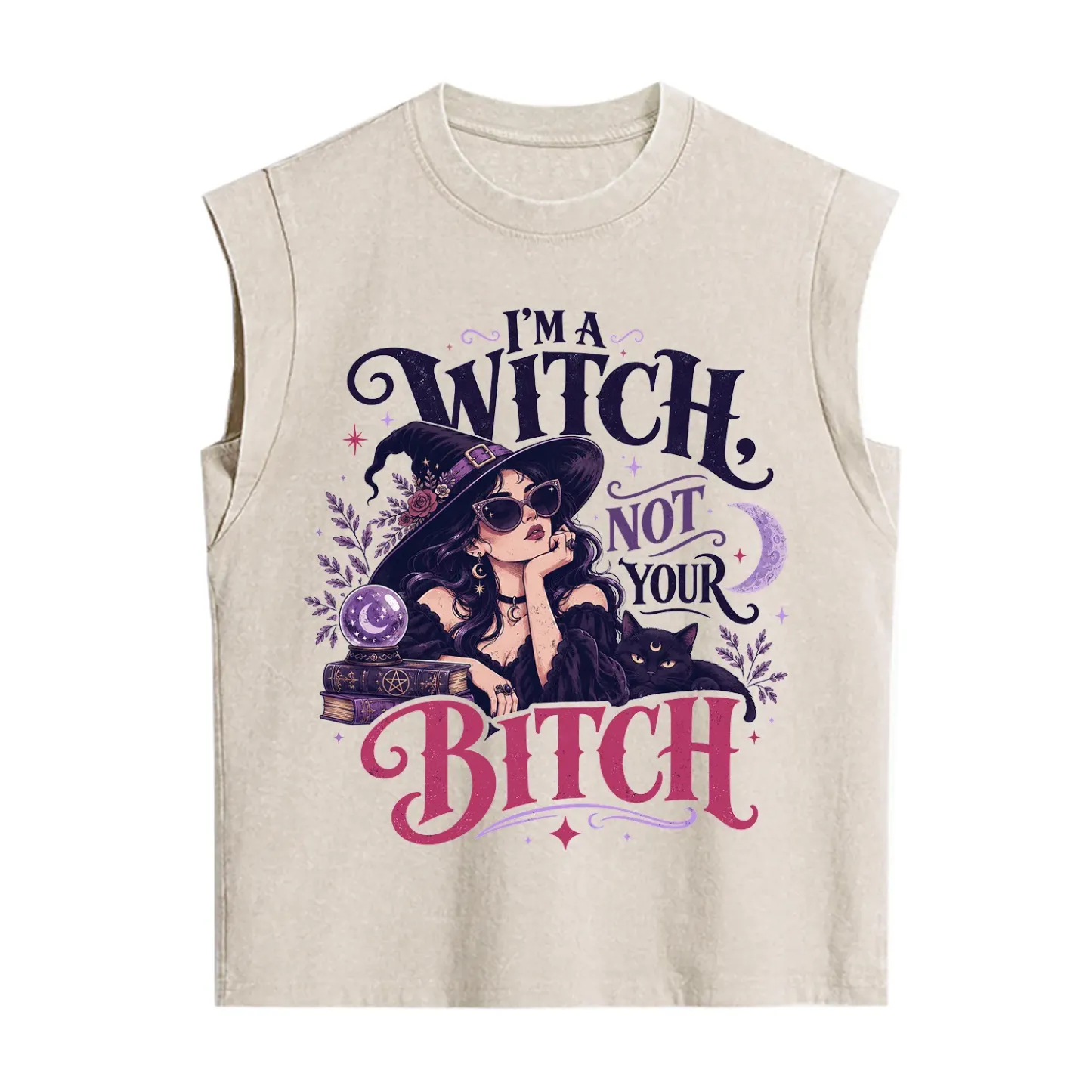 Purplehecate I'm a Witch Not Your Bitch Vintage Washed Tank