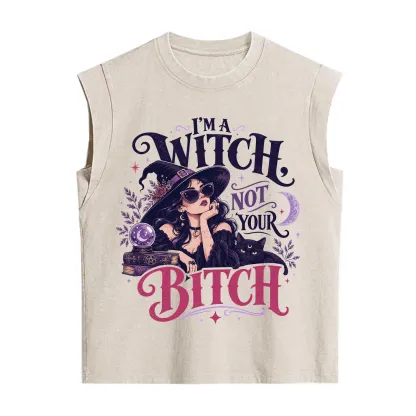 Purplehecate I'm a Witch Not Your Bitch Vintage Washed Tank