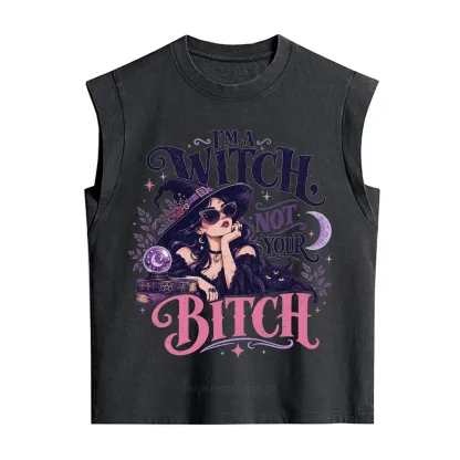 Purplehecate I'm a Witch Not Your Bitch Vintage Washed Tank