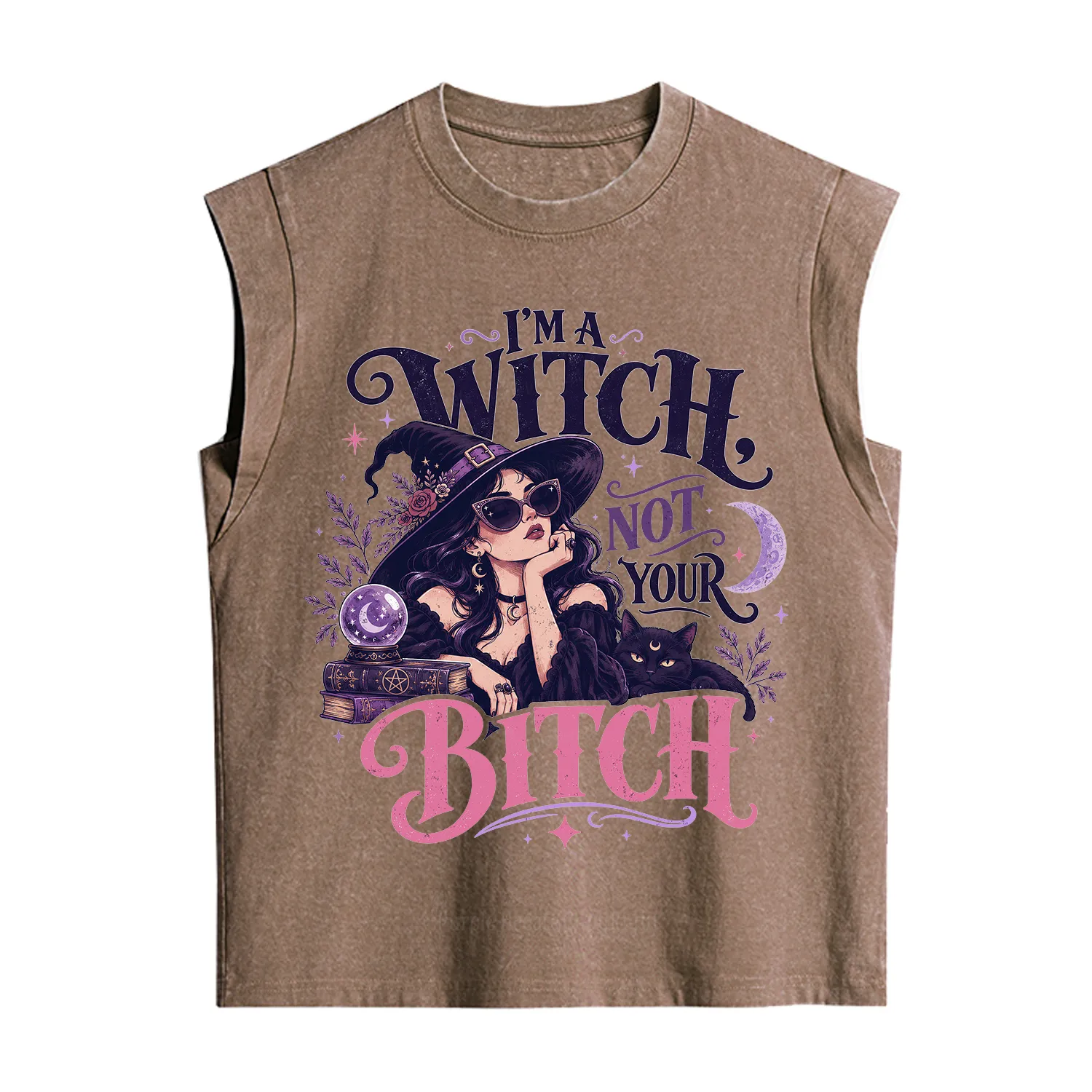 Purplehecate I'm a Witch Not Your Bitch Vintage Washed Tank