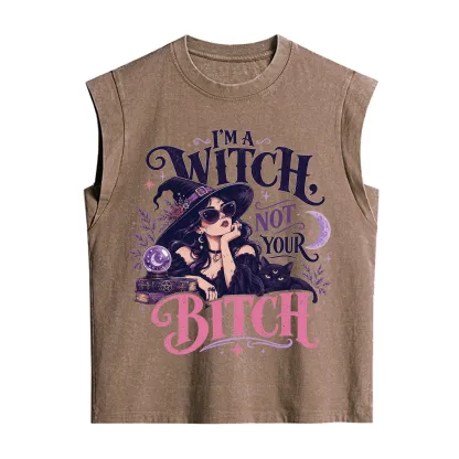 Purplehecate I'm a Witch Not Your Bitch Vintage Washed Tank
