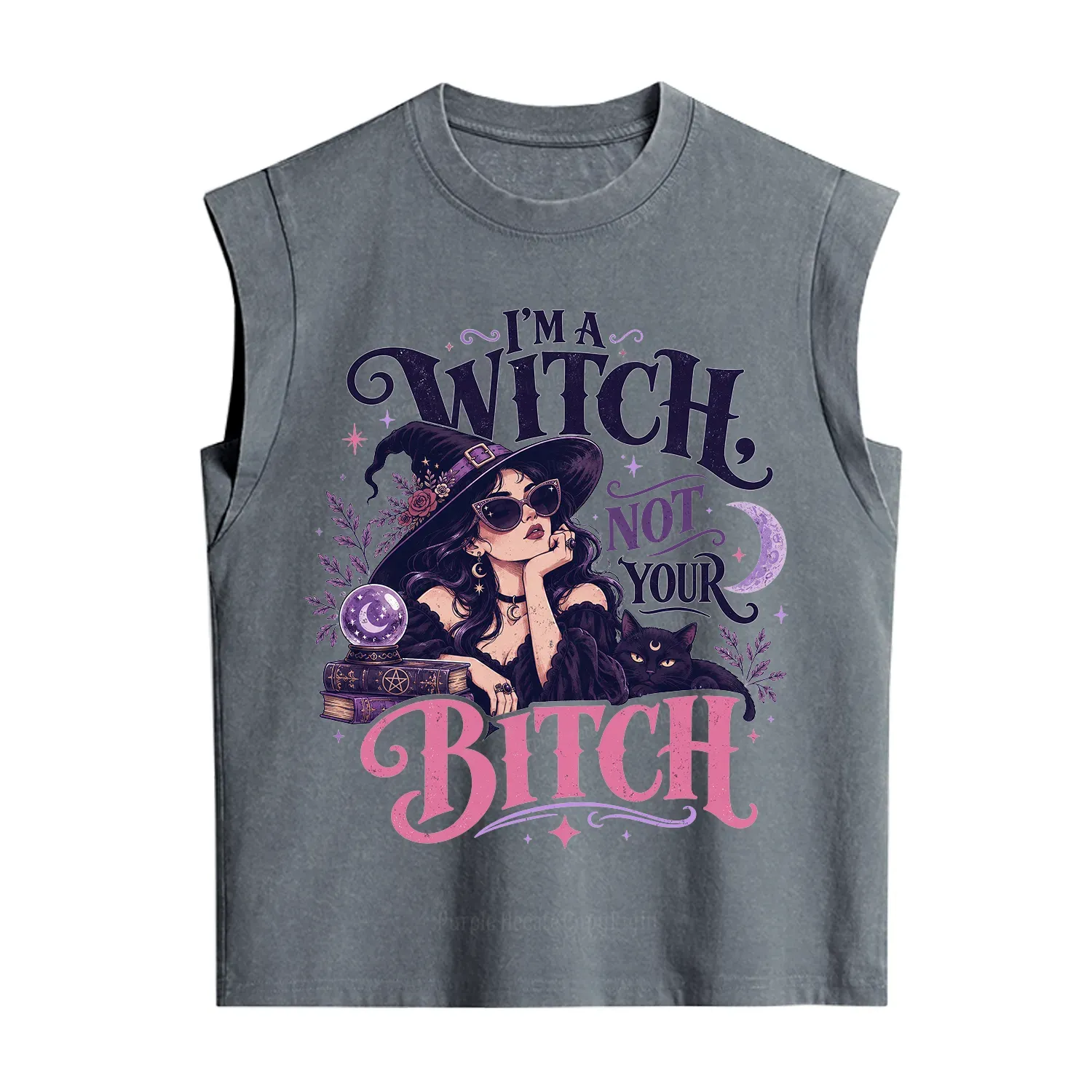 Purplehecate I'm a Witch Not Your Bitch Vintage Washed Tank