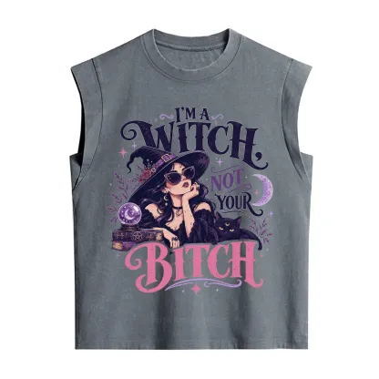 Purplehecate I'm a Witch Not Your Bitch Vintage Washed Tank