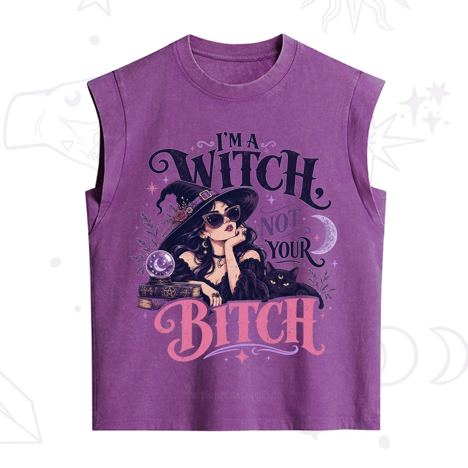 Purplehecate I'm a Witch Not Your Bitch Vintage Washed Tank