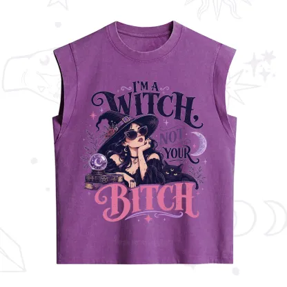 Purplehecate I'm a Witch Not Your Bitch Vintage Washed Tank