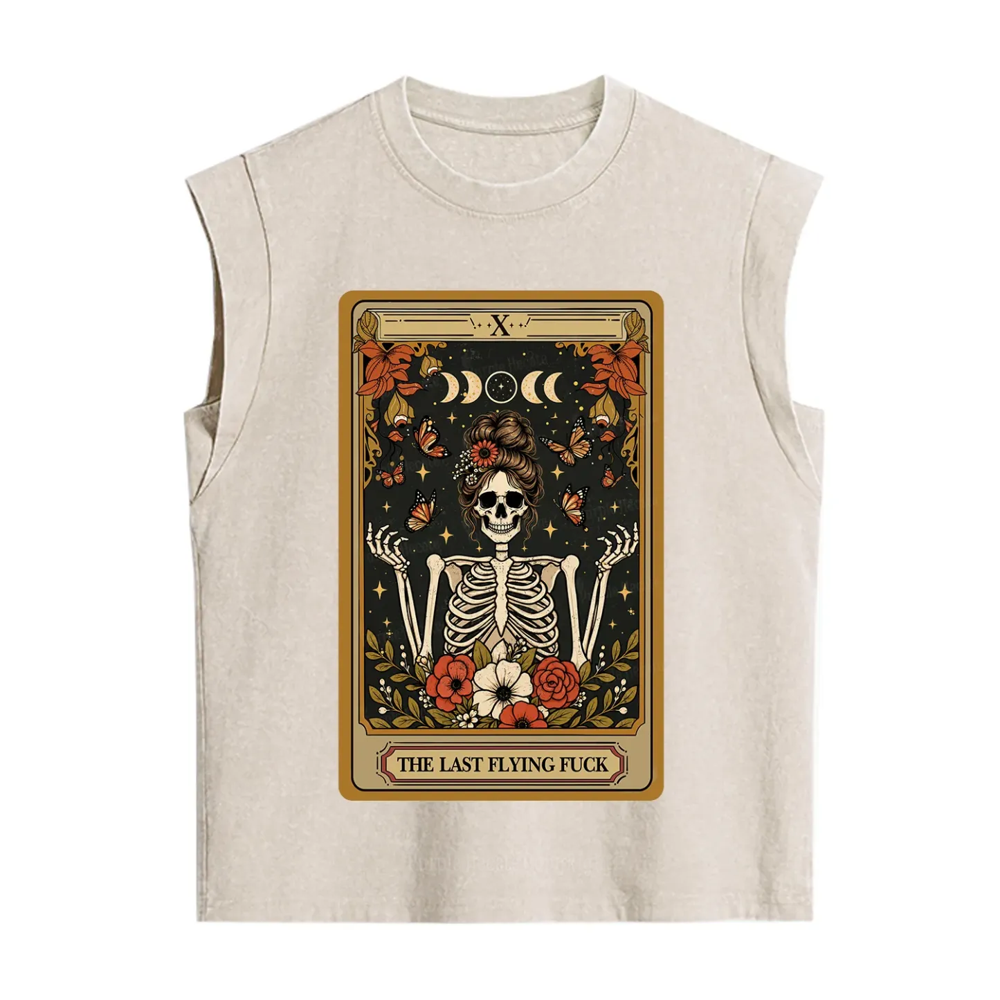 Purplehecate The Last Flying Fuck Tarot Skeleton Vintage Washed Tank