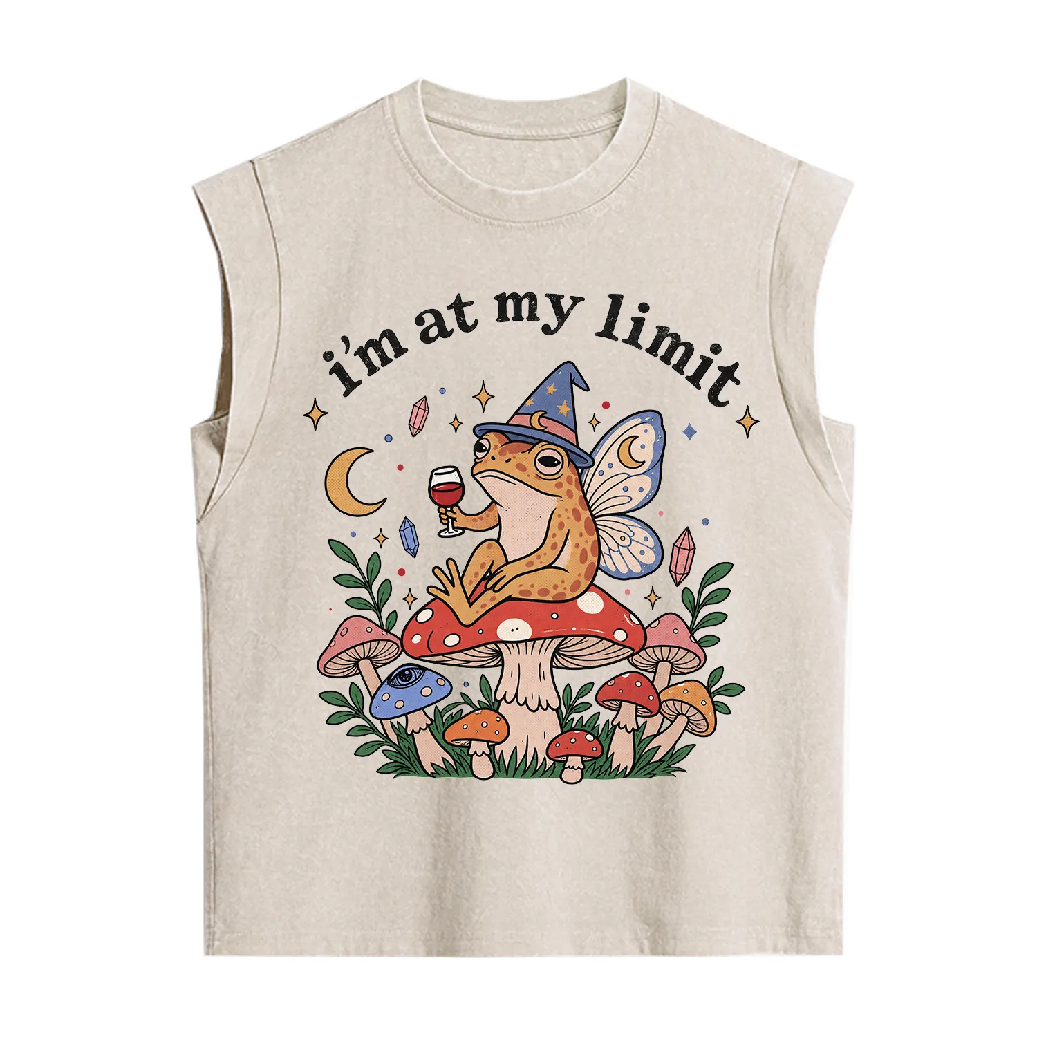 Purplehecate I Am at My Limit funny Frog Vintage Washed Tank