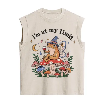 Purplehecate I Am at My Limit funny Frog Vintage Washed Tank