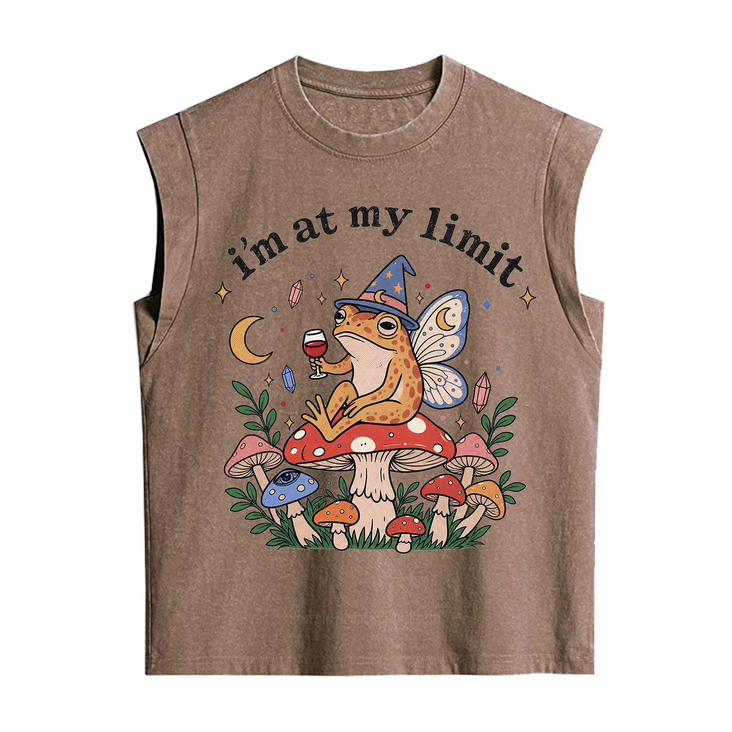 Purplehecate I Am at My Limit funny Frog Vintage Washed Tank