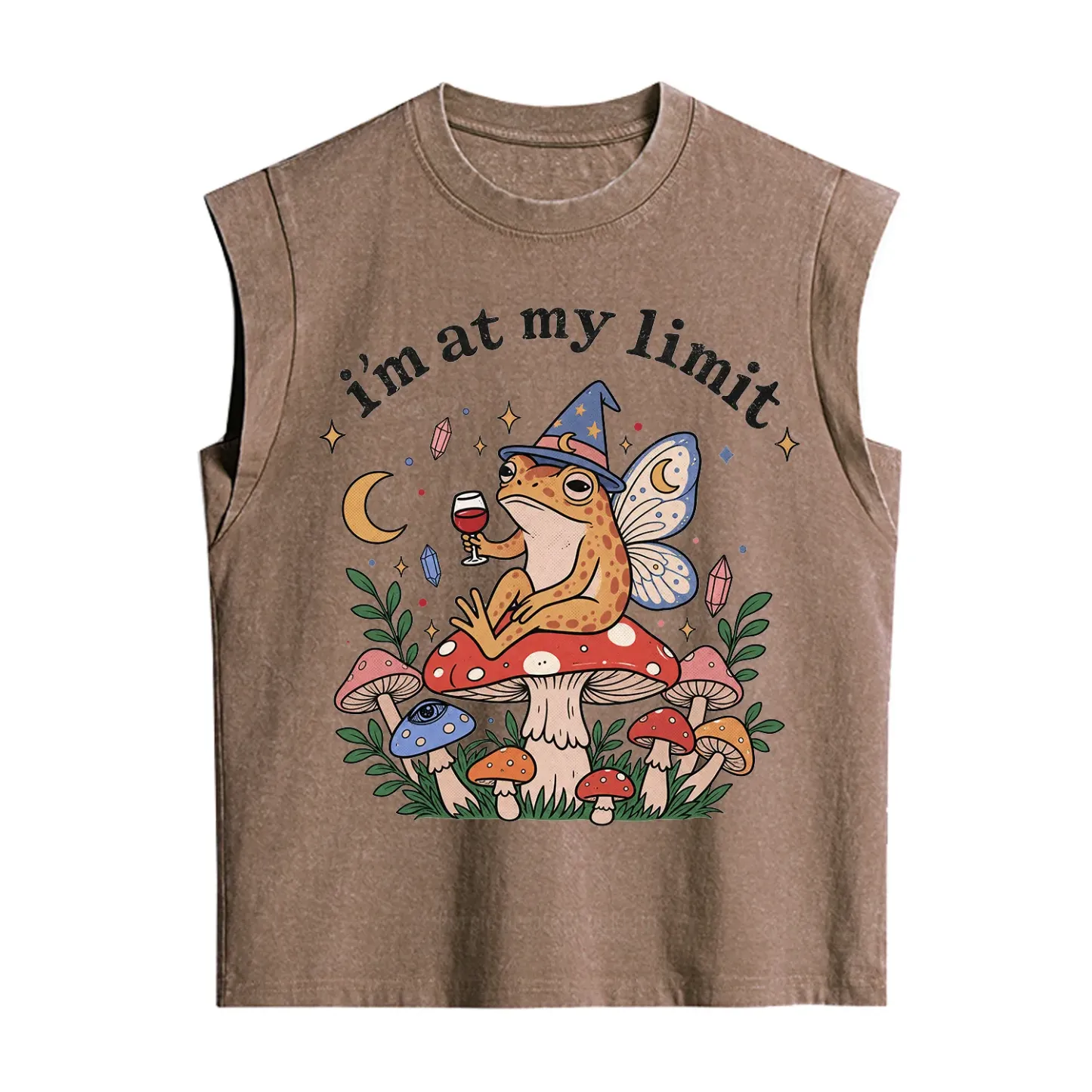 Purplehecate I Am at My Limit funny Frog Vintage Washed Tank