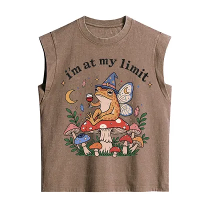 Purplehecate I Am at My Limit funny Frog Vintage Washed Tank
