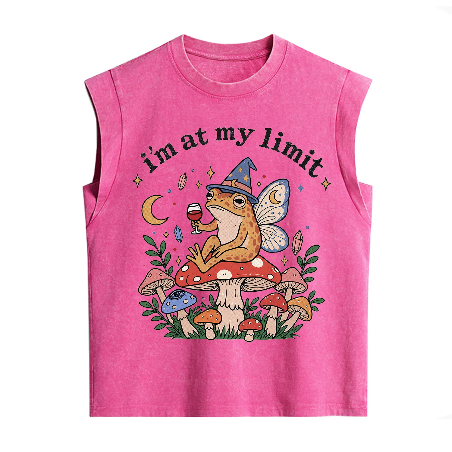 Purplehecate I Am at My Limit funny Frog Vintage Washed Tank