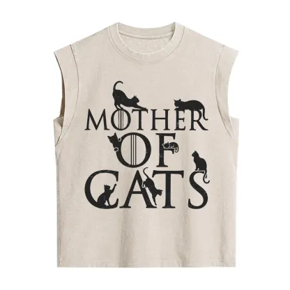 Purplehecate Mother of Cats Vintage Washed Tank