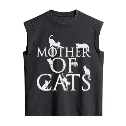 Purplehecate Mother of Cats Vintage Washed Tank