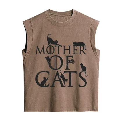 Purplehecate Mother of Cats Vintage Washed Tank