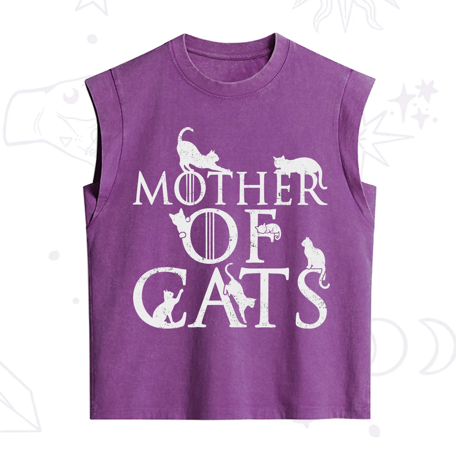 Purplehecate Mother of Cats Vintage Washed Tank