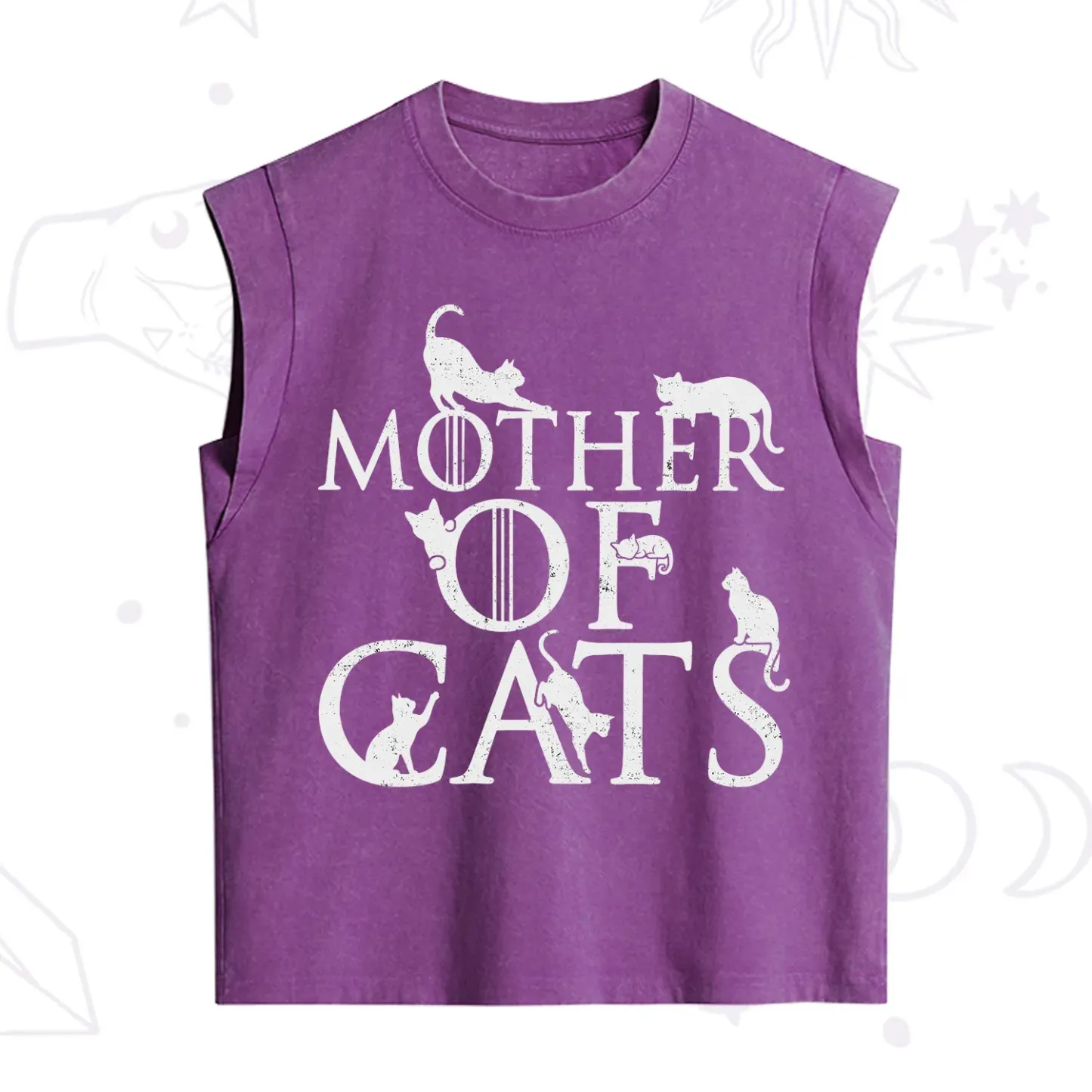 Purplehecate Mother of Cats Vintage Washed Tank