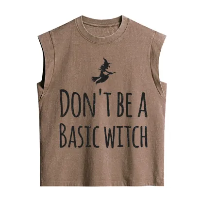 Purplehecate Don't Be A Basic Witch Vintage Washed Tank