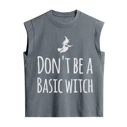 Purplehecate Don't Be A Basic Witch Vintage Washed Tank