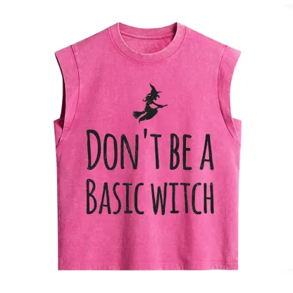 Purplehecate Don't Be A Basic Witch Vintage Washed Tank