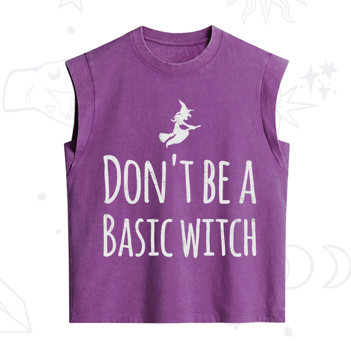 Purplehecate Don't Be A Basic Witch Vintage Washed Tank