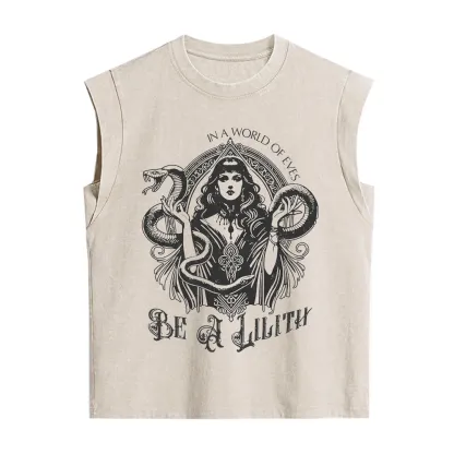 Purplehecate In a World of Eves Be a Lilith Gothic Occult Vintage Washed Tank