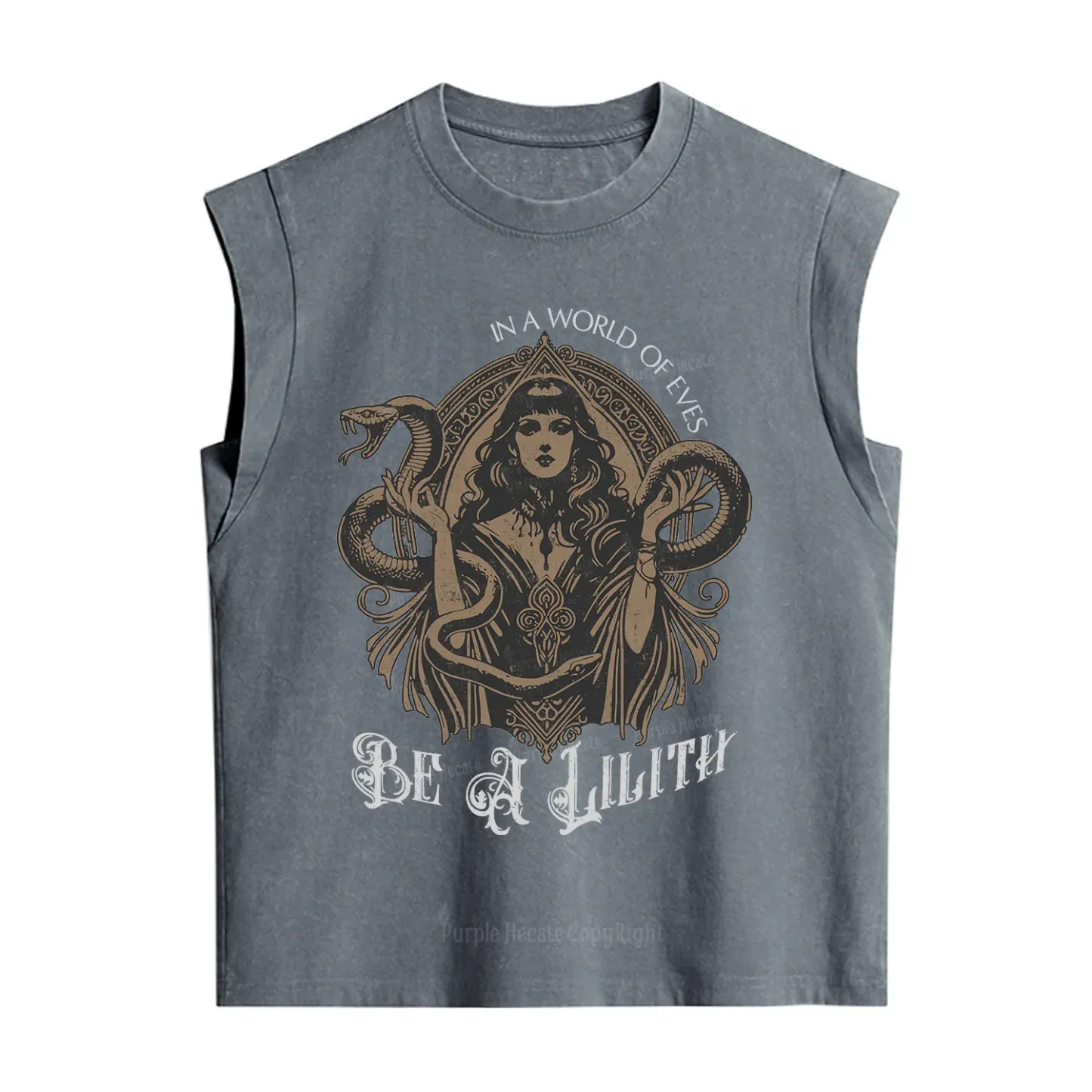 Purplehecate In a World of Eves Be a Lilith Gothic Occult Vintage Washed Tank