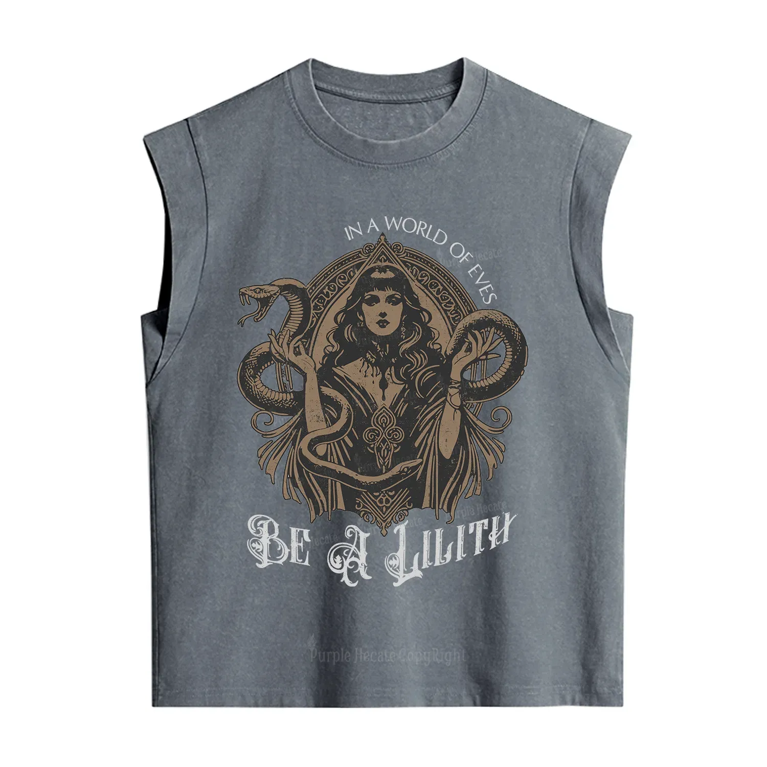 Purplehecate In a World of Eves Be a Lilith Gothic Occult Vintage Washed Tank