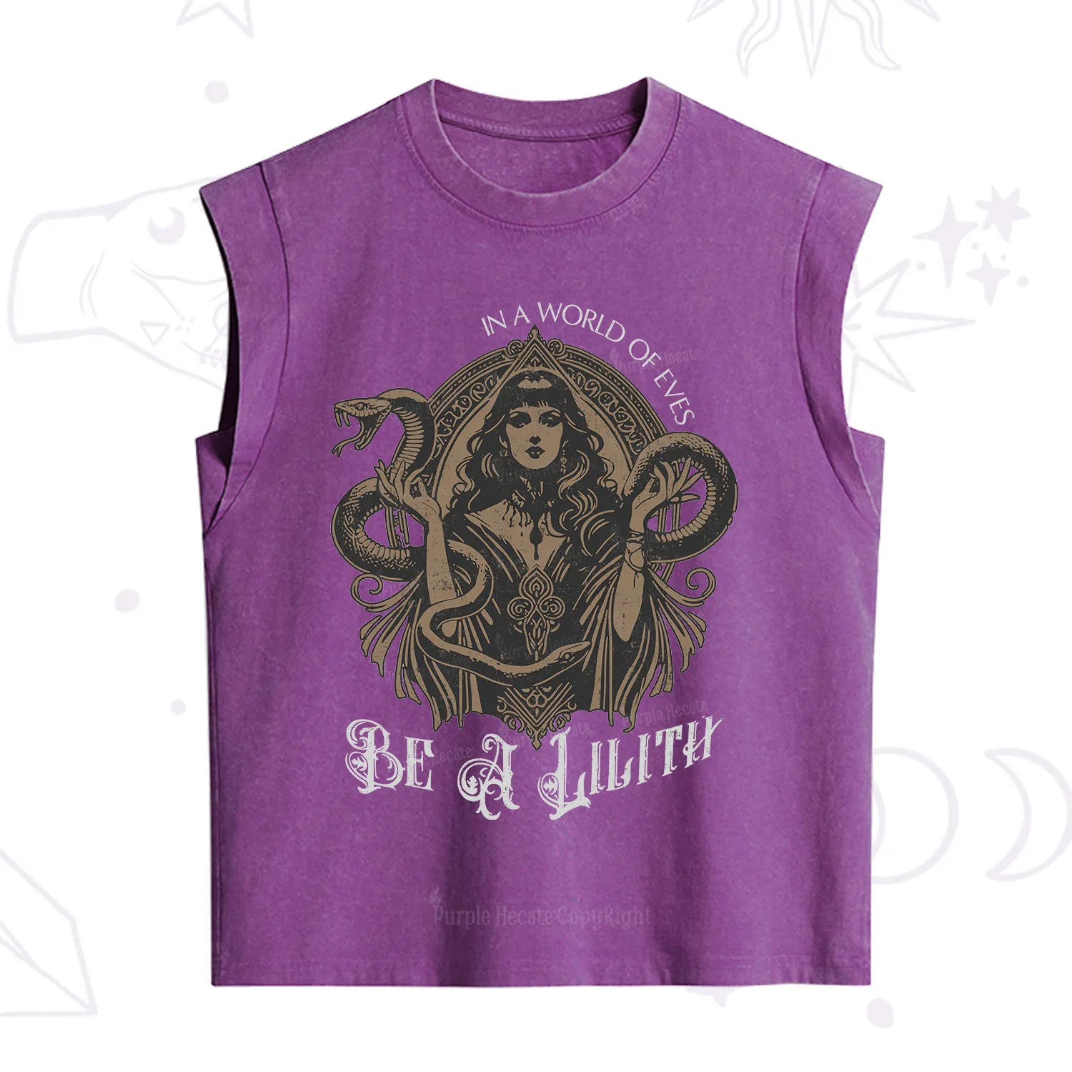 Purplehecate In a World of Eves Be a Lilith Gothic Occult Vintage Washed Tank